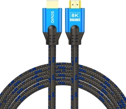 hdmi kabel 2.1 3 m 8k modro‑črn z pozlačenimi konektorji