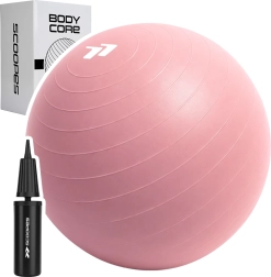 Gimnastična žoga BodyCore 65 cm rožnata - 1 kos
