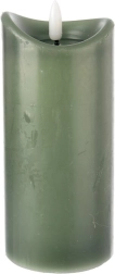 Green LED candle with timer 15 cm
