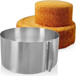 Nastavljiv nerjaven obroč za torte 16–30 cm