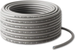 Patch kabel UTP CAT6, bakren Cu, 1 Gb/s, 100 m, siv