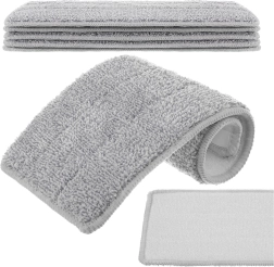 Replacement microfiber mop pad for Ruhhy flat mop 33 × 12 cm, 5 pcs