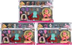 Komplet živalic z hiško in igriščem