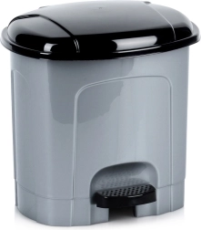 Plastični pedalni koš za odpadke 3 l, siv