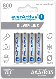 Polnilne baterije AAA 800 mAh – 4 kosi