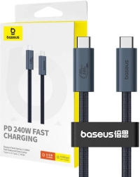 USB‑C kabel BASEUS Flash 240 W, 1 m, opleten, 40 Gbps