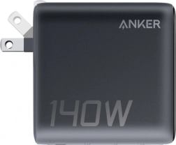 Omrežni polnilec ANKER 140 W PD 3.1 z USB‑C kablom in LED, črna