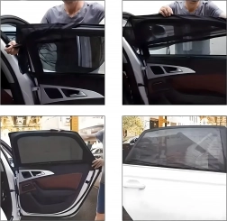 Komplet 4 kosov mrežastih senčil za okna avtomobila z mrežo proti komarjem