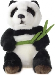 Plišasta panda z bambusom 18 cm