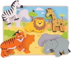 Vstavljanka safari Bigjigs Toys