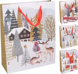 Darilna vrečka M božična 26 × 32 × 10 cm