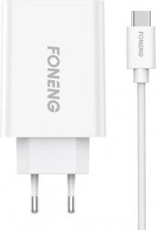 Omrežni hitri polnilec Foneng 10,5 W, 1× USB, kabel USB‑C