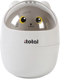 Mini namizni koš za odpadke siva mačka