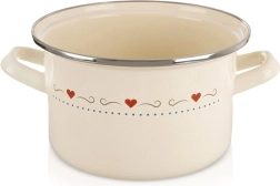Emajliran lonec Tonca 18 cm, 2 l, krem