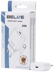 Omrežni polnilec 25 W GaN USB‑C + kabel USB‑C – Bela