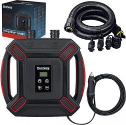 Bestway visokotlačna električna avtomobilska črpalka z LCD in 4 adapterji
