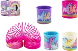 Plastična spiralna vzmet z samorogi, premer 6,5 cm