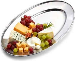 Ovalni pladenj iz nerjavnega jekla 34 × 21,5 cm