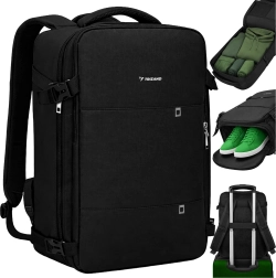 Turistični nahrbtnik Trizand za na letalo z USB priključkom, črn 40 × 20 × 25 cm