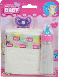 NBB komplet steklenička, duda in plenica za punčke