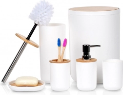 Bela kopalniška set 6 kosov z bambusovimi detajli