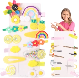 set barvnih lasnih sponk za deklice, 14 kosov