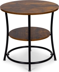 Okrogla klubska mizica industrijski slog ModernHome