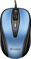 Optična USB miška Yenkee s 4 gumbi, simetrična, modra