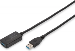 Aktivni podaljševalni kabel USB 3.0 tip A/A črn 5 m