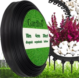 Gardlov vrtna obroba 4 cm x 10 m črna + 20 sider