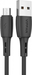USB na Micro USB kabel Vipfan Racing X05, 3A, 1 m, črn