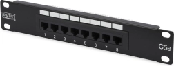 Patch panel 10" 8 portov kat. 5e U/UTP 1U črn DIGITUS