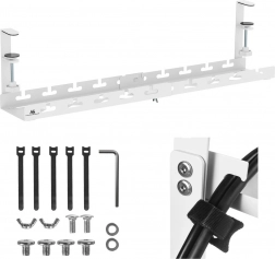 Podmizni organizator kablov Maclean, nastavljiv, bel