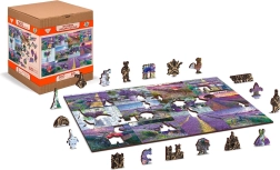 Lesene puzzle Sivkina Francija 2v1