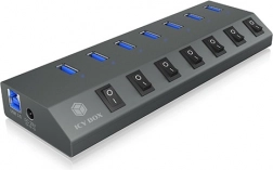 Usb 3.0 hub 7× usb-a z individualnimi stikali – ICY BOX