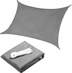 Siva kvadratna senčna jadrovina 5x5 m, vodotesno pokrivalo MultiGarden