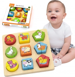 Lesena izobraževalna sestavljanka - Živali