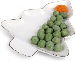 Porcelanast krožnik v obliki božičnega drevesca 20 × 16,5 cm