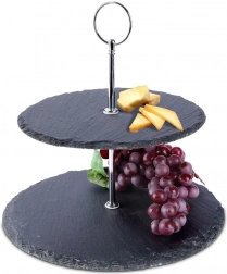 Dvostopenjsko strežno stojalo iz skrilavca, 23 cm