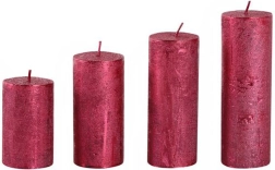 Rustic Advent Candle Provence - 4 pcs – Red