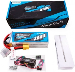 Gens Ace visokonapetostna LiPo baterija 2000 mAh 22,8 V 60C 6S z vtičem XT60