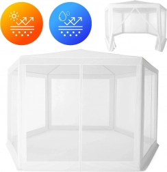 Vrtni paviljonski šotor 2x2x2 m z mrežo proti komarjem Bel MultiGarden