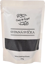 Črni sipani vosek za izdelavo sveč s 4 stenji (250 g)
