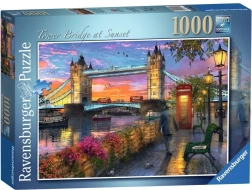 Puzzle 1000 kosov Sončni zahod nad Tower Bridge