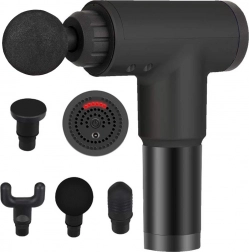 Masažna pištola za globinsko sprostitev mišic, 6 hitrosti in 4 nastavki