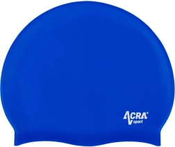 Silikonska plavalna kapa Acra – Modra