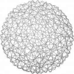 Papirnat okrogel pogrinjek siv 35 cm