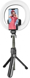 Selfi palica in stativ z LED svetlobnim obročem Puluz