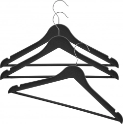 črno vrtljivo obešalo za oblačila, set 3 kosov, 42,5 × 24 cm