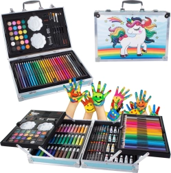 Ustvarjalni komplet v kovčku 145 kos modra